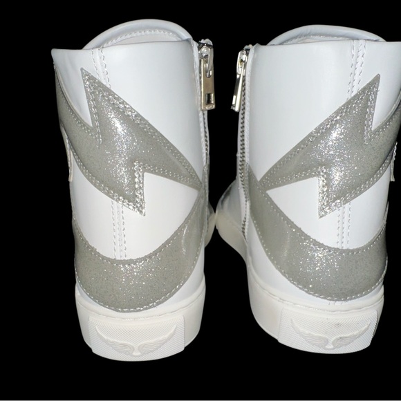 Zadig & Voltaire Women’s High Flash Infinity Patent Silver Leather (38) US 7. - Picture 5 of 13